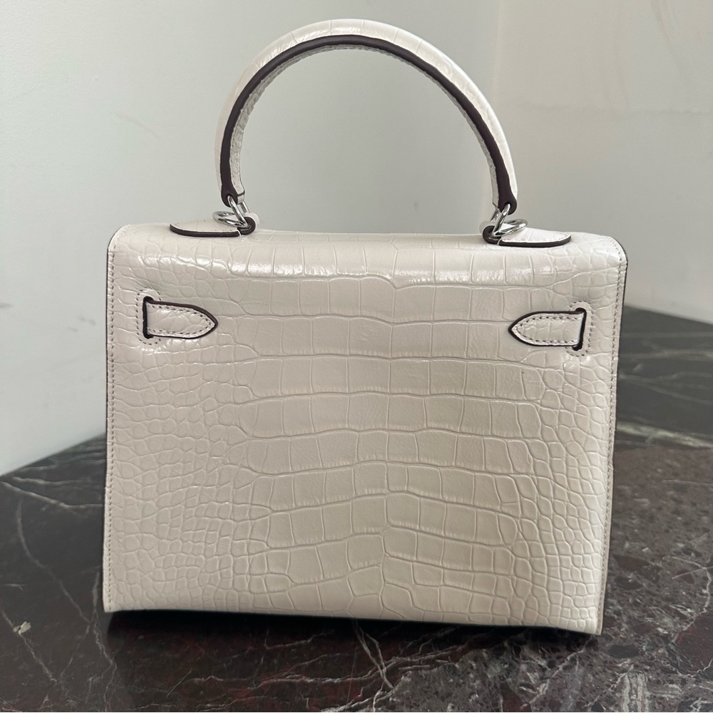 Fashion Leather Bag Sliver Lock with Crocodile pattern - Picture 9 of 14